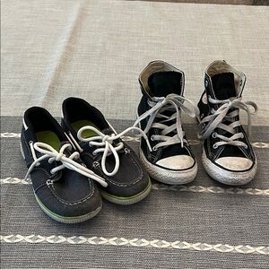 Kids Black and White Sneakers Set